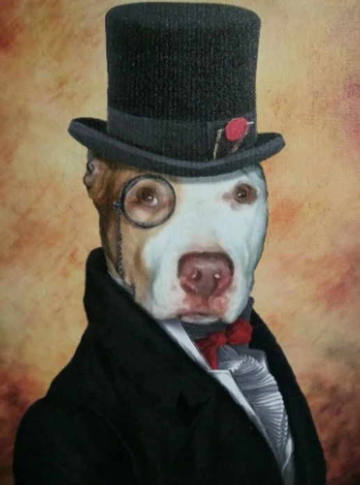 Top Hat & Monocle Pet Portrait