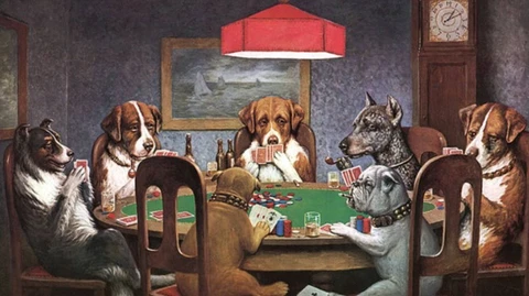 Dogs Playing Poker pet portrait