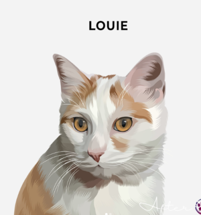 customized cat portrait in modern theme