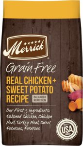 photo of Merrick Grain-Free Real Chicken & Sweet Potato Recipe dog organic food